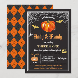 Invitation Jour d'anniversaire des enfants d'Halloween