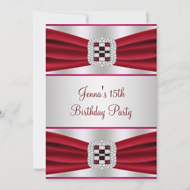 Invitation Jour d'anniversaire du Diamant Rouge (Devant)