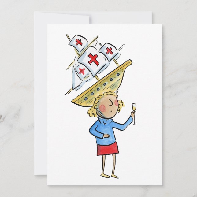 Invitation Jour de Columbus (Devant)