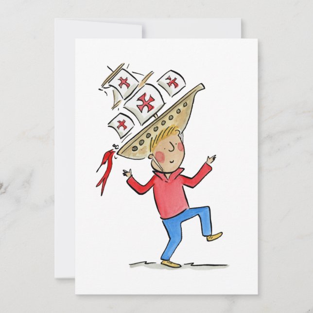 Invitation Jour de Columbus (Devant)