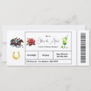 Invitation Jour de Derby "En route vers l'autel" Billet pour 