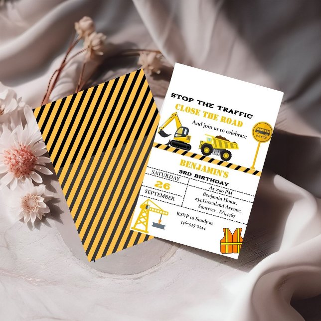 Invitation Jour de la construction de camions à vide (Créateur téléchargé)