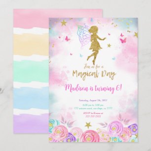 Invitation Jour de la Magie, Fairy Birthday Party