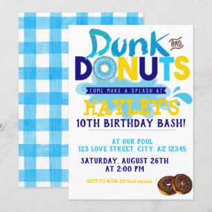 Invitation Jour de l'anniversaire de la fête de la baignade d