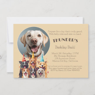 Invitation Jour de l'écorce Doggo Bash Anniversaire