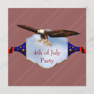 Invitation Jour de l'Indépendance 4 juillet parti BBQ