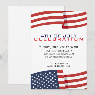 Invitation Jour de l'Indépendance du 4 juillet