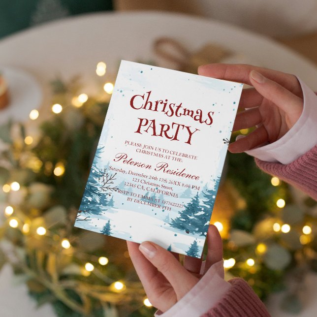 Invitation Jour de Noël pour le paysage de neige d'hiver (Créateur téléchargé)