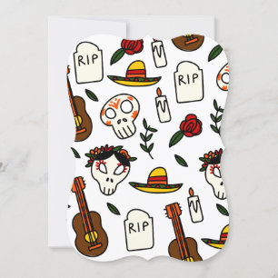 Invitation jour des morts doodle