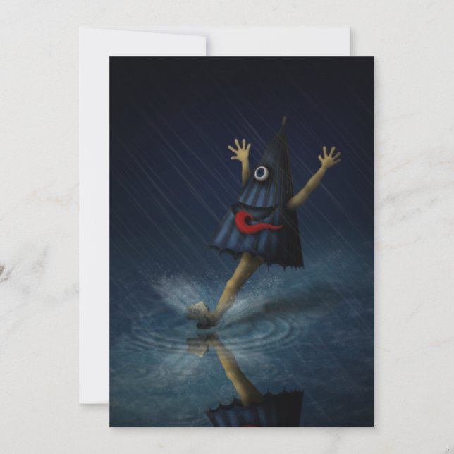 Invitation Jour des pluies du fantôme japonais de Kasa Obake (Devant)