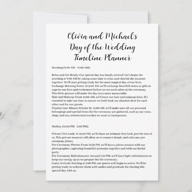 Invitation Jour du calendrier Mariage Couples (Devant)