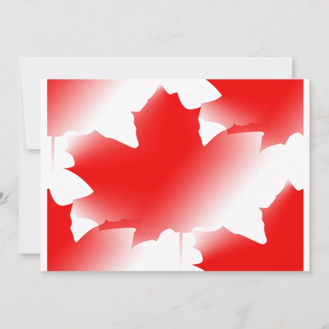 Invitation Jour du Canada - feuille d'érable (Devant)
