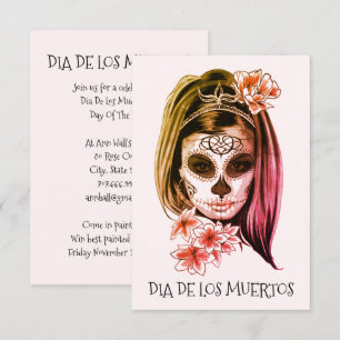 Invitation Jour Du Visage De La Catrina Du Parti Mort Ou Hall