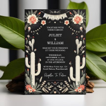 Jour Elegant Fiesta Cactus Floral Mariage mexicain