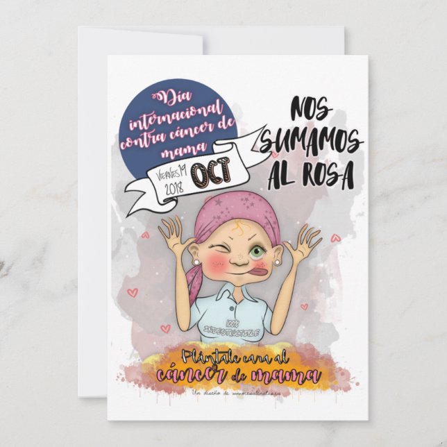 INVITATION JOUR INTERNATIONAL POSTAL CONTRE LE CANCER DE (Devant)