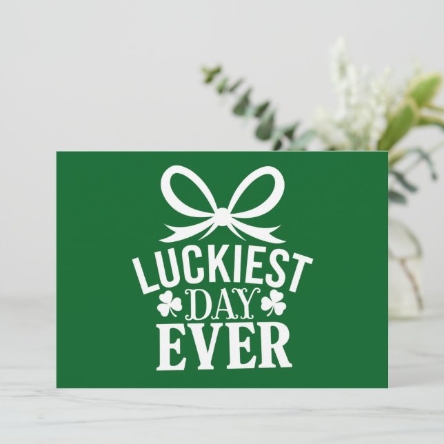 Invitation Jour le plus chanceux jamais Jour de la Saint Patr (Debout devant)