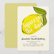 Jour Lemon CItrus Jaune Anniversaire