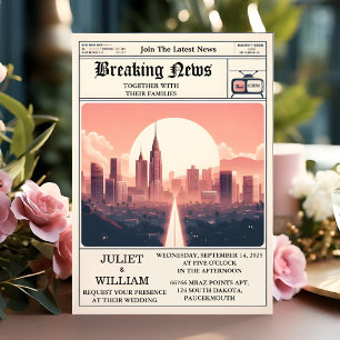 Invitation Jour Mail Vintage Pays Vieux Retro Mariage de jour