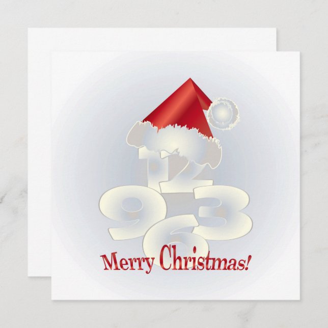 Invitation Jour Noël (Devant / Derrière)