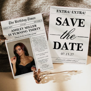 Invitation Journal Photo Tendance 30ème Anniversaire