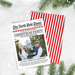 Invitation Journal rouge et blanc de la Fête