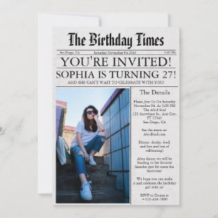 Invitation Journal Unique Fun Photo 27th Birthday Party