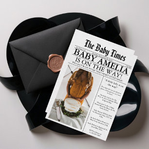 Invitation Journal Unique Fun Photo esthétique Baby Shower 