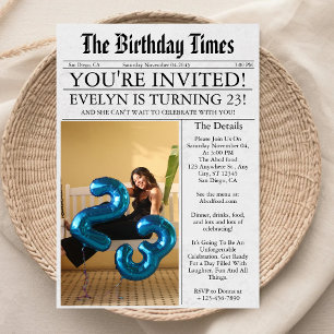 Invitation Journal Unique Photo Amusant Fête d'anniversaire 2