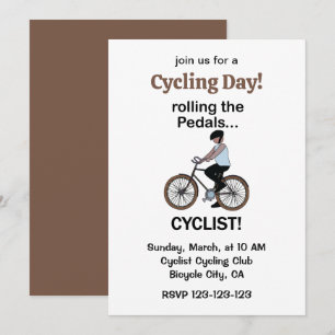 Invitation Journée de cyclisme vélo bicyclette cycliste