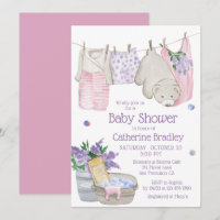 Journée de lavage de l'ours mignon Baby Shower