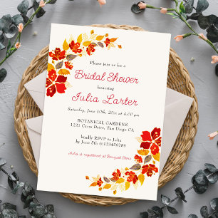 Invitation Journée de mariage tropicale au hibiscus orange br