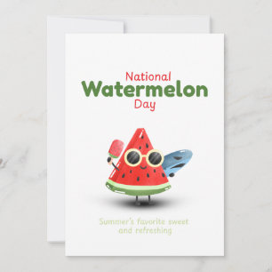 Invitation Journée nationale du melon d'eau Art d'été mignon