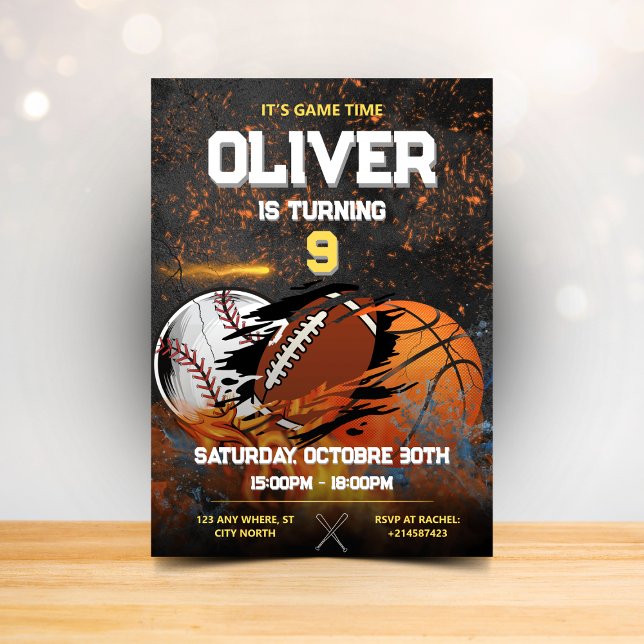 Invitation Jours d'or noir (Créateur téléchargé)