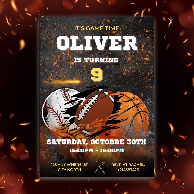 Invitation Jours d'or noir (Créateur téléchargé)