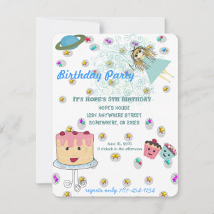 Invitation Jours magiques Anime Fête Anniversaire