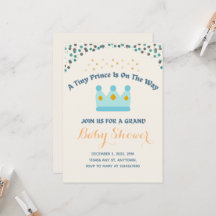 Joyaux Jaunes Couronne Bleu Petit Prince Invitatio