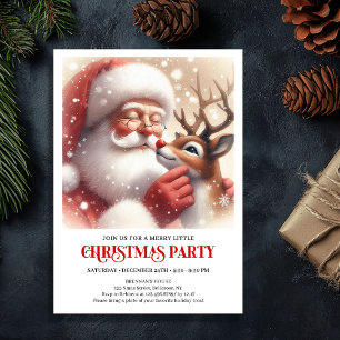 Invitation Joyeuse célébration de Noël avec le Père Noël et R