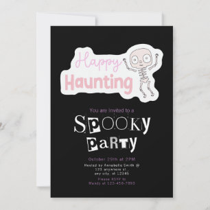 Invitation Joyeuse chasse moderne minimaliste Halloween