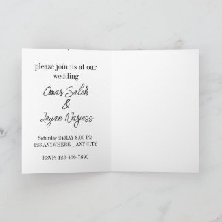 Invitation joyeuse de mariage
