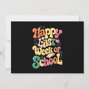 Invitation Joyeuse Dernière Semaine D'École Enseignants Élève