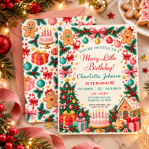 Joyeuse fête d'anniversaire de Noël au pain d'épic