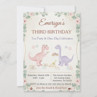 Invitation Joyeuse fête d'anniversaire pour enfants avec un g
