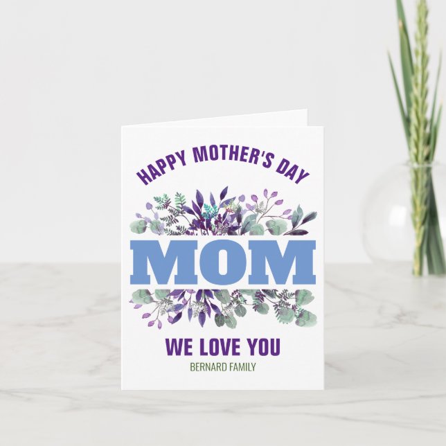 Invitation Joyeuse fête des mères maman cadeau personnalisé (Devant)
