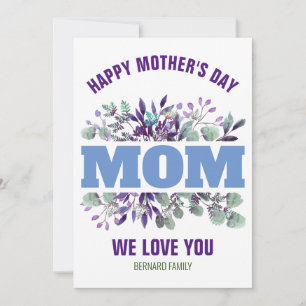 Invitation Joyeuse fête des mères maman cadeau personnalisé