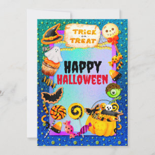 Invitation Joyeuse fête d'Halloween remplie de friandises