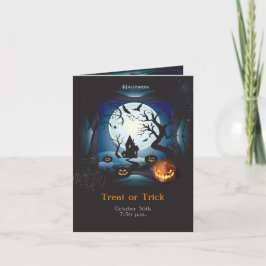Invitation Joyeuse fête d'Halloween "Treat or Trick" Magique