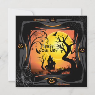 Invitation Joyeuse fête d'Halloween "Treat or Trick" Magique
