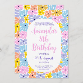 Invitation Joyeuse Fleur Fiesta Anniversaire