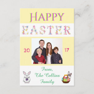 Invitation Joyeuse Personnaliser de la famille Bunny de Pâque