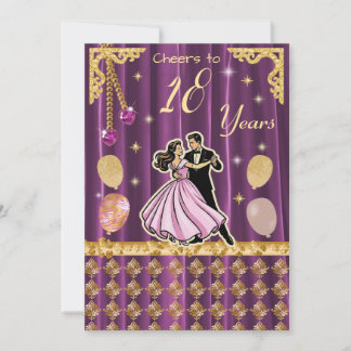 Invitation Joyeux 18e Anniversaire | Entrez dans l'âge adulte
